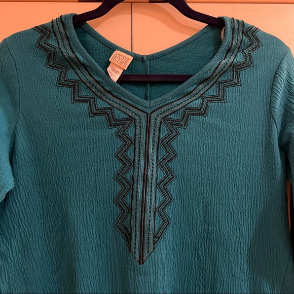 CANYON RIVER BLUES - BOHO TOP - Picture 3 of 4